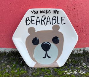 Roseville Color Me Mine Bearable Plate