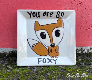 Roseville Color Me Mine Fox Plate