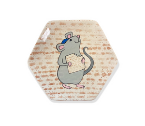 Roseville Color Me Mine Matzah Mouse Plate
