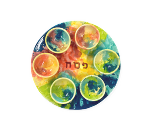Roseville Color Me Mine Watercolor Seder Plate