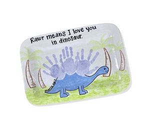 Roseville Color Me Mine Handprints Dinosaur