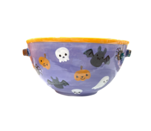 Roseville Color Me Mine Halloween Candy Bowl