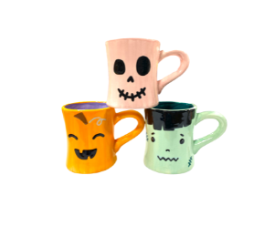Roseville Color Me Mine Halloween Mini Mugs