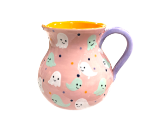 Roseville Color Me Mine Cute Ghost Pitcher