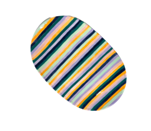 Roseville Color Me Mine Stripes Platter