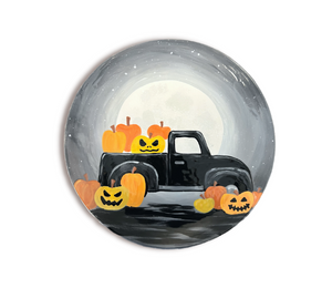 Roseville Color Me Mine Pumpkin Truck Plate