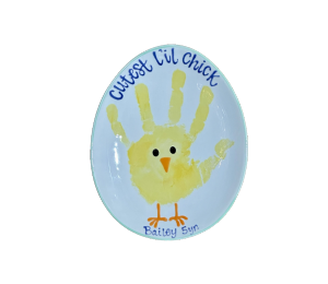 Roseville Color Me Mine Little Chick Egg Plate