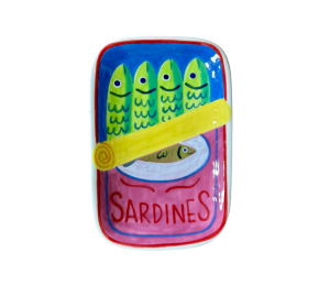Roseville Color Me Mine Open Sardines App Plate