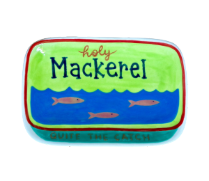 Roseville Color Me Mine Mackerel Appetizer Plate