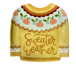 Roseville Color Me Mine Sweater Weather Plate
