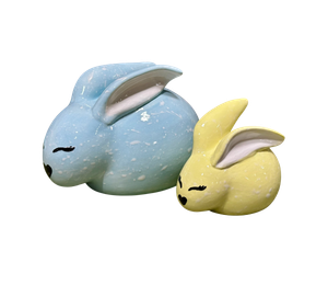 Roseville Color Me Mine Fern & Sprout Bunnies